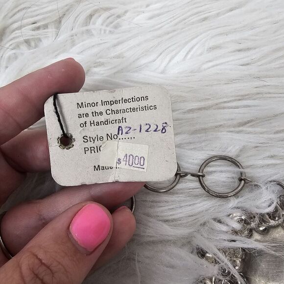 Elegantè NWT Vintage Concho Chain Chrome Belt 42" Western Rodeo - Picture 6 of 9